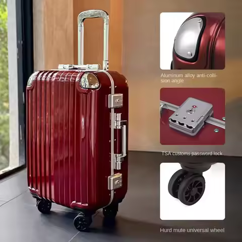 Bright Luggage Candy Colours 20-28 inch Lightweight Suitcase Mute Wheel Fashion Bag 14 inch Cosmetic