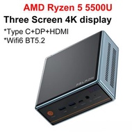 Peladn WI-4 Ryzen 5 5500U 迷你電腦 Windows 11 Pro DDR4 3200Mhz 16GB 512GB SSD NVME WiFi 6 BT5.2 4K 高清 1000M 迷你電腦遊戲玩家電腦