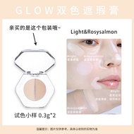 Glow Double Color Concealer Sample Natural Creamy Moisturizing Brightening Dark Circles under Eyes F