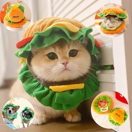 Burger Ear Hat for Dog Cat / Cute Unique Cat Dog Animal Hat Costume Burger Design / Pet Head Cover