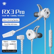Tops PLEXTONE RX3 USB-C Gaming Earphones Headset Wired Mic Headphones with Microphone Detachable for