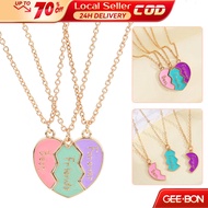 GEEBON Best Friend Necklace For 3 Matching Heart Pendant Magnetic BFF Bestie Friendship Jewelry Gift