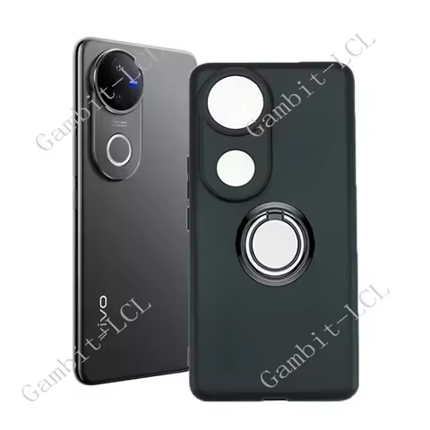 For Vivo V50 6.77" VivoV50 2025 V 50 V2427 Back Ring Holder Bracket Phone Cover TPU Soft Silicone Ca