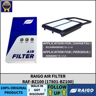 RAIGO AIR FILTER RAF-BZ100 (17801-BZ100) PERODUA AXIA 1.0 (14Y~)