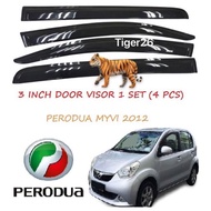 PERODUA MYVI 2012 2013 2014 2015 2016 2017 3” INCH 8CM Door Visor Air Press Visor Window Wind Deflec