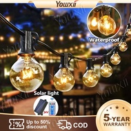 Yowxii lampu raya solar/Solar Light G40 Bulb Fairy Light Christmas Light LED String Lights Outdoor W