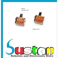 SK22D07 6P TOGGLE VERTICAL SLIDE SWITCH 2P2T 4MM HANDLE 2 ROWS