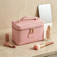 South Wind Solid Color Stitching Waterproof Wear-Resistant Large Capacity Portable Travel Cosmetic T