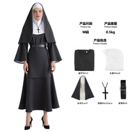 SHUNAICHI THE NUN Ghost Nun Cos Halloween Show Costume Sly Nun Priest Robe Cosplay Nun Costume