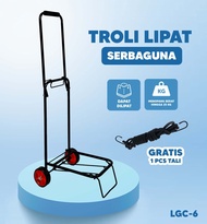 ORANGE Troli Lipat Mini Besi Serbaguna Troli Galon Gas Kardus Troli Barang Trolley Belanja Minimalis