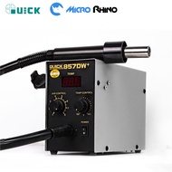 Original Quick 857DW+ Soldering Station for SMD LED Hot air welding station 580W Heater Helical Wind