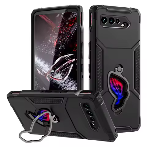 ZSHOW Armor Case for ASUS ROG Phone 5 5s Case Air Trigger Compatible with Kickstand Dust Plug Drop P