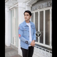 Men's patch jeans jacket -