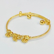 GELANG TANGAN WANITA EMAS BANGKOK 24K COP 916 DAN COP 999 /24K GOLD PLATED BANGLE BRACELET WITH COP 