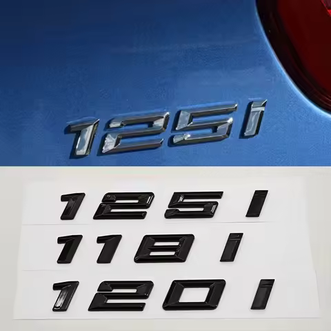 3D Car Letters Logo 118i 120i 125i Rear Trunk Badge Emblem Sticker For BMW 1 Series 118i 120i 125i F