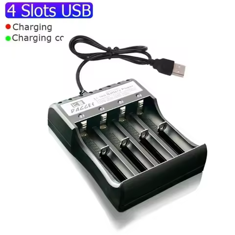 1/4 Slots USB Smart Charging Battery Box 18650 10440 14500 14650 Lithium Battery Charger Universal R