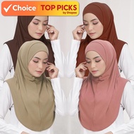 [Local] Instant Syria Moss Crepe Hijab Tudung Muslimah with Free Inner | Soft & Easy Wear