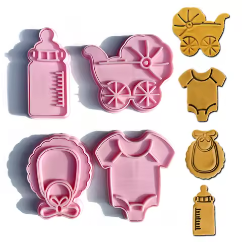 Cookie Cutter Press Tools Baby Shape 4 pieces set