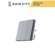 Aqara Smart Wall Switch H1 Pro (no-neutral, Triple Rocker) Black Qbkg29lm-blk
