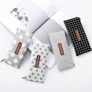 VPP MY PHUONG - cute polka dot checkered fabric pen bag, cute Korean fabric pen box