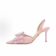 【Awin】Pointed Toe Cover Foot Stiletto High Heels 6.5cm Women's Pink
