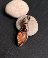 【幽靈水晶銅線編織吊墜】