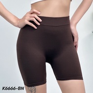 กางเกงเลกกิ้งขาสั้น ราคาถูกพร้อมส่ง ผ้ายืดใส่สบาย กางเกงออกกำลังกาย K6666
