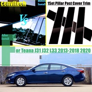 Nissan Teana Glossy Black Car Door Window Center Column B C Pillar Post Sticker Trim Mirror Decorati