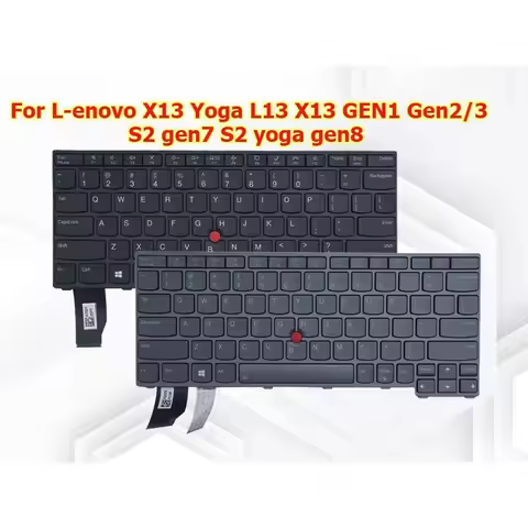 Keyboard for L-enovo Think-pad X13 Yoga L13 X13 GEN1 Gen2/3 S2 gen7 S2 yoga gen8 laptop keyboard rep