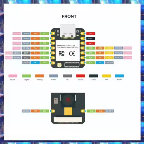 2025 XIAO ESP32 S3 Sense-Seeeduino Xiao Esp32s3 Sense With OV2640 Camera Sensor, 2.4Ghz Wi-Fi,BLE 5.