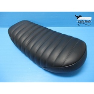 BLACK COMPLETE SEAT Fit For YAMAHA SR400 SR500 // Sewn With Curls Thread Rounded Butt