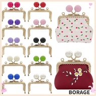 BORAG Purse Clasp Frame, Metal Square Purse Frame Kiss Clasp, Candy Color Purse Frame