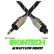 Digital Sound Toslink to Mini Toslink Cable 3.5mm SPDIF Optical to Optical Audio Cable Adapter 1M 1.
