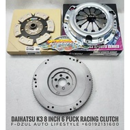 Myvi K3 YRV Triniti 6 Puck + Exedy Racing Clutch Cover + Custom Flywheel Conversation to 8"