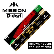 MISSION Throw Line Oche - MISSION TOELINE STICKER OCHE DART BOARD STAND POINT STICKER