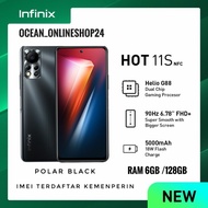 INFINIX HOT 11s NFC RAM 6GB 128GB - POLAR BLACK - 90Hz - HELIO G88