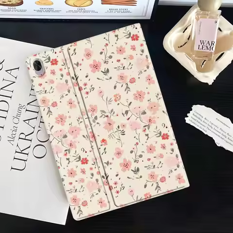 Cartoon Pink Flower Pattern For Huawei MatePad Air Pro M6 M5 SE T5 13.2 12.6 12 11.5 11 10.8 10.4 10