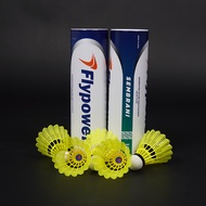 Flypower Badminton Nylon Shuttlecock Sembrani Warna Kuning Dan Putih