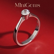 MiniGems แหวน เงินแท้ 92.5 เพชรสวิส(CZ) แหวนคู่ แหวนแต่งงาน แหวนผู้หญิง แหวนผู้ชาย 06018