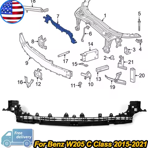 Replace for 2056204101 Front Bumper Center Mounting Consules for 2015-2021 Mercedes Benz W205 C200 C