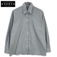 มิวส์ บลู 24-050-500-4050-1-0 เสื้อเชิ้ตผสมลินิน ไม่มีการระบุ【มือสอง】