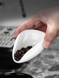 1 件咖啡豆計量托盤咖啡茶葉量匙咖啡秤盤白瓷茶具