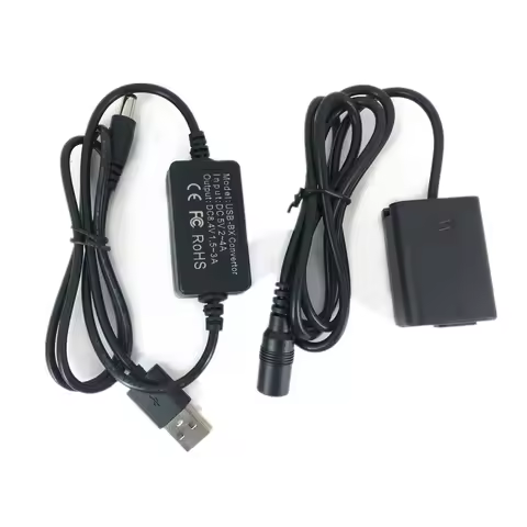 NP-FW50 FW50 Dummy Battery + USB Adapter Charging Cable for Sony A7 A7R A7S II A6300 A6500 A6400 Cam