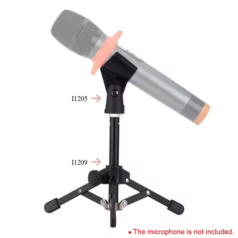 MS-12 Mini Foldable Desktop Tabletop Tripod Microphone Mic Stand Holder Parts \u0026amp Accessories
