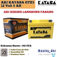 Aki kering Untuk motor Beat Fi/Esp/Street/Vario 110/Supra X 125/Mio M3/G/GT/Soul/Xeon/Fino sporty/Byson/Vixion Kayaba  GTZ5 AKI GEL