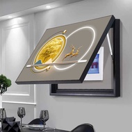 Hydraulic Electric Box Decorative Painting Blocking Electric Meter Box Restaurant Painting Flip-Up D