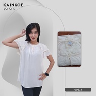 Old Navy Kemeja Blouse Lengan Pendek Polos Wanita Remaja Dewasa Bahan Linen Polyester Premium