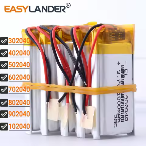 5Pcs /Lot 3.7V 902040 1000mAh Lithium Li-ion Polymer Battery 302040 402040 502040 602040 702040 8020