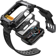 เคส i-Blason สำหรับ Apple Watch Series 9/8/7 ขนาด 45 มม. พร้อมสายรัด กระจกนิรภัยแบบ 2X อเนกประสงค์ ฟ