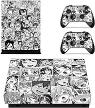 Vanknight Xbox One X Console Remote Controllers Skin Set Vinyl Skin Decals Sticker Cover for Xbox One X(XB1 X) Console Anime Girls